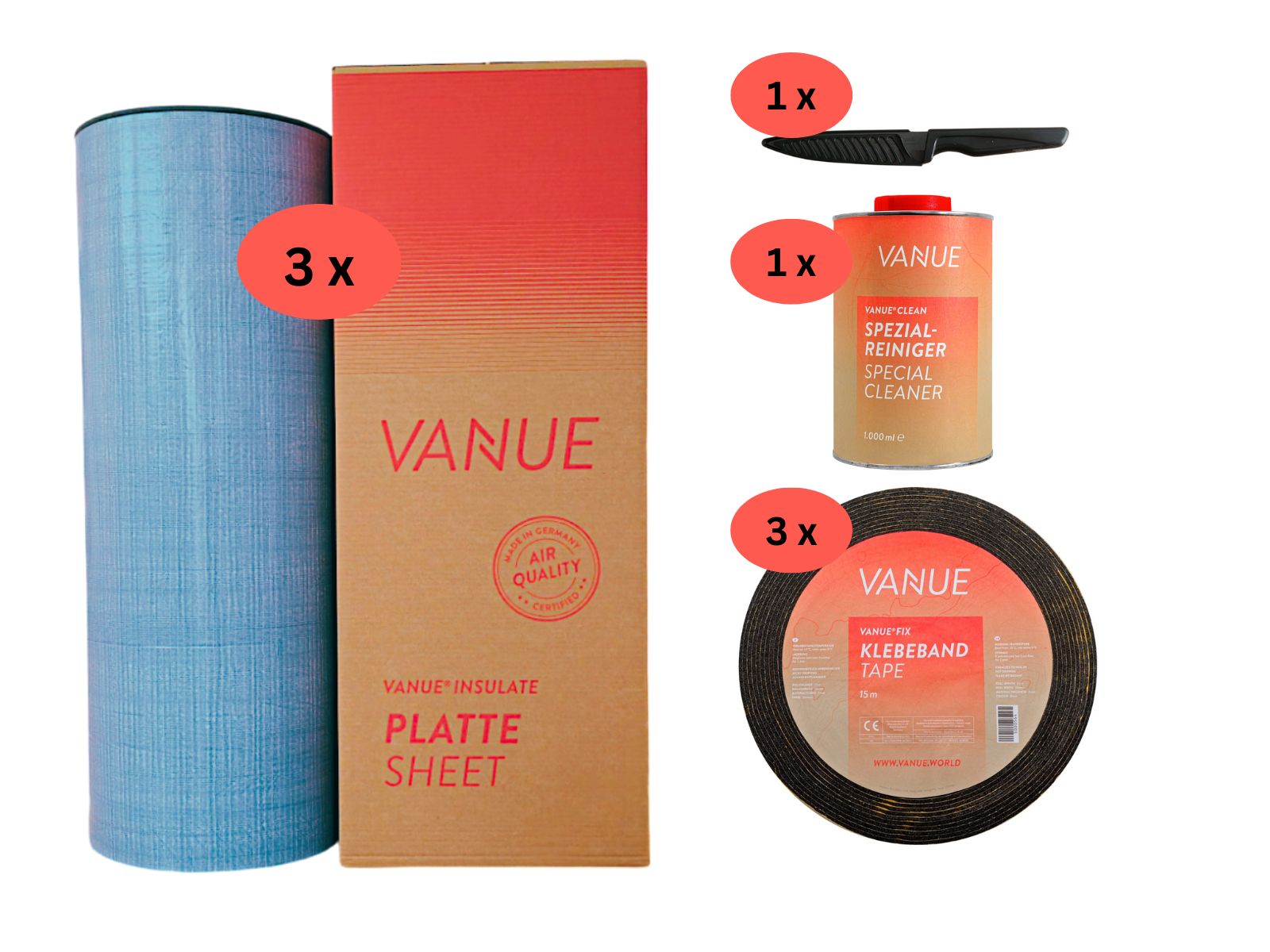 Pack Isolation Van VANUE - Kit Complet Auto-Adhésif Thermique & Phonique