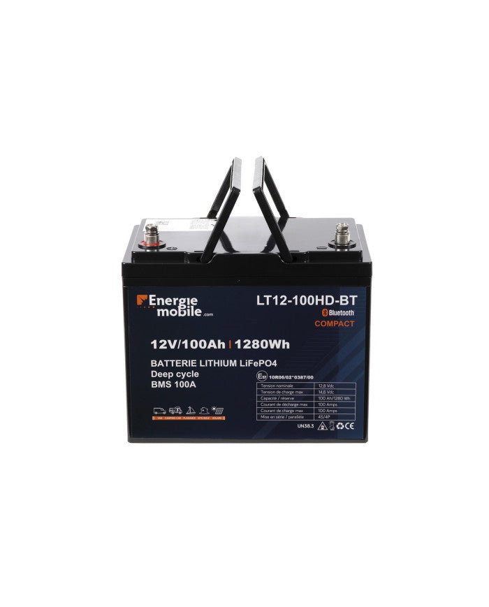 Batterie Lithium Énergie Mobile LT HD BT – Compacte (12,8 V / 100 – 200 Ah)