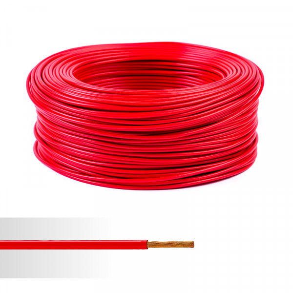 Fil électrique souple HO7V-K – Rouge / Noir – 1,5 à 25 mm² (au mètre)