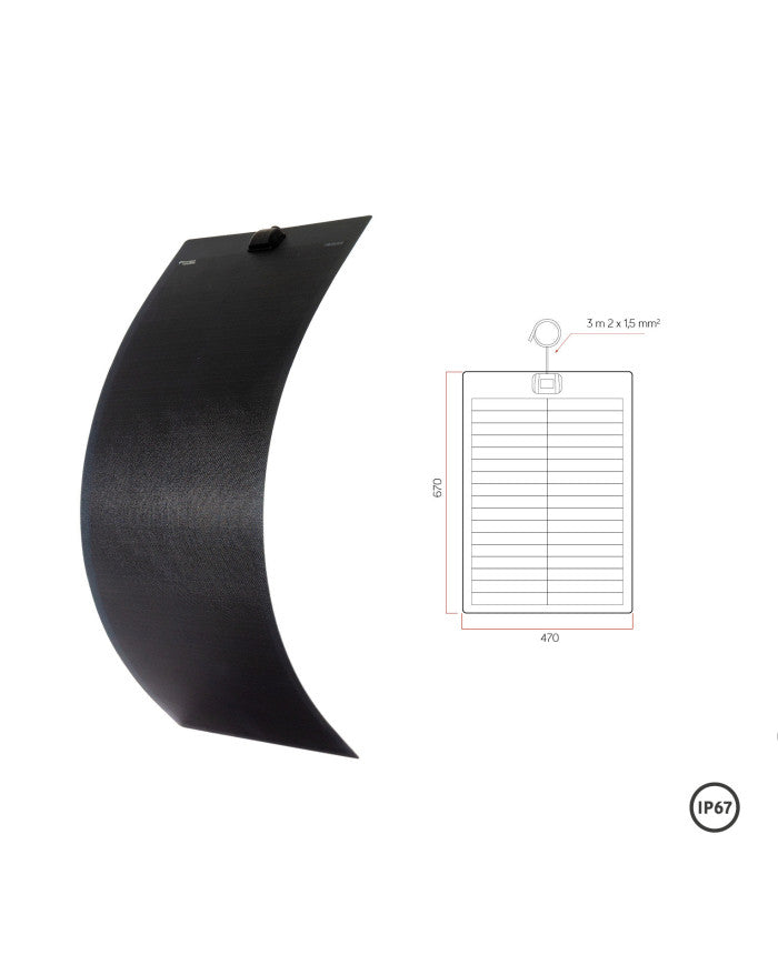 Panneau solaire souple Énergie Mobile PERC HD FLEX – 12 V (55 à 231 W)