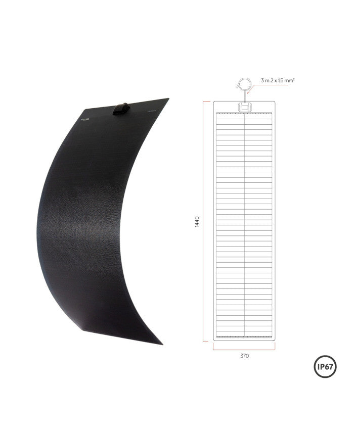 Panneau solaire souple Énergie Mobile PERC HD FLEX – 12 V (55 à 231 W)