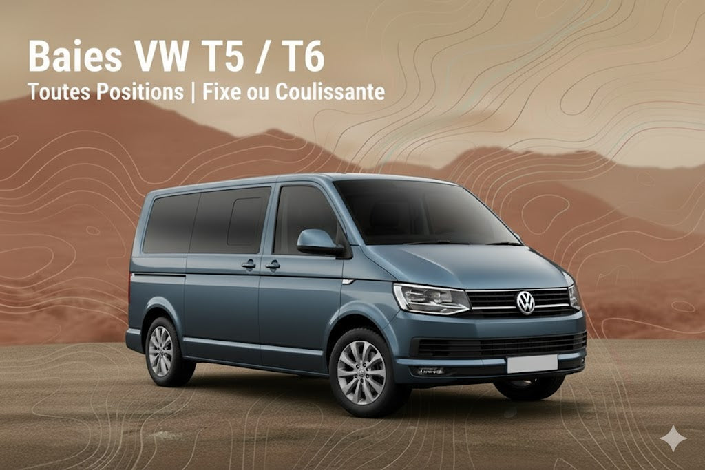 Baies Vitrées VW T5 / T6 Transporter (Latérales & Portes Arrière) | Fixe ou Coulissante