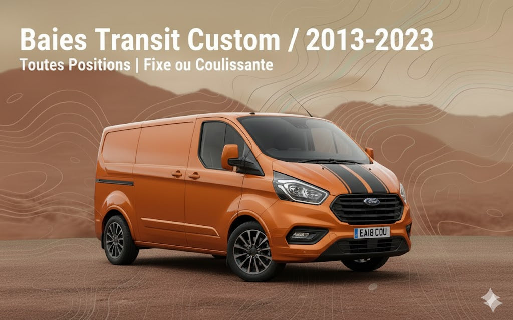 Baies Vitrées Ford Transit Custom (2013-2023) | Latérales & Portes Arrière | Fixe ou Coulissante